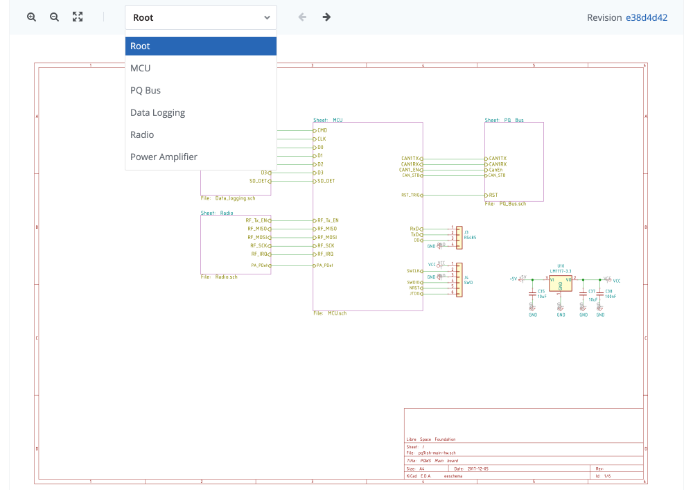 KiCad schematic view